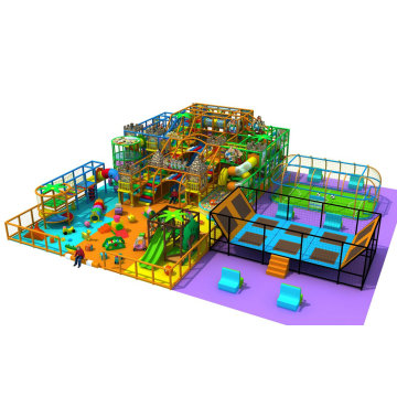 Parque de juegos interior Trampoline Park Family Fun Play Center para niños